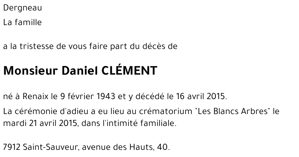 Daniel CLÉMENT