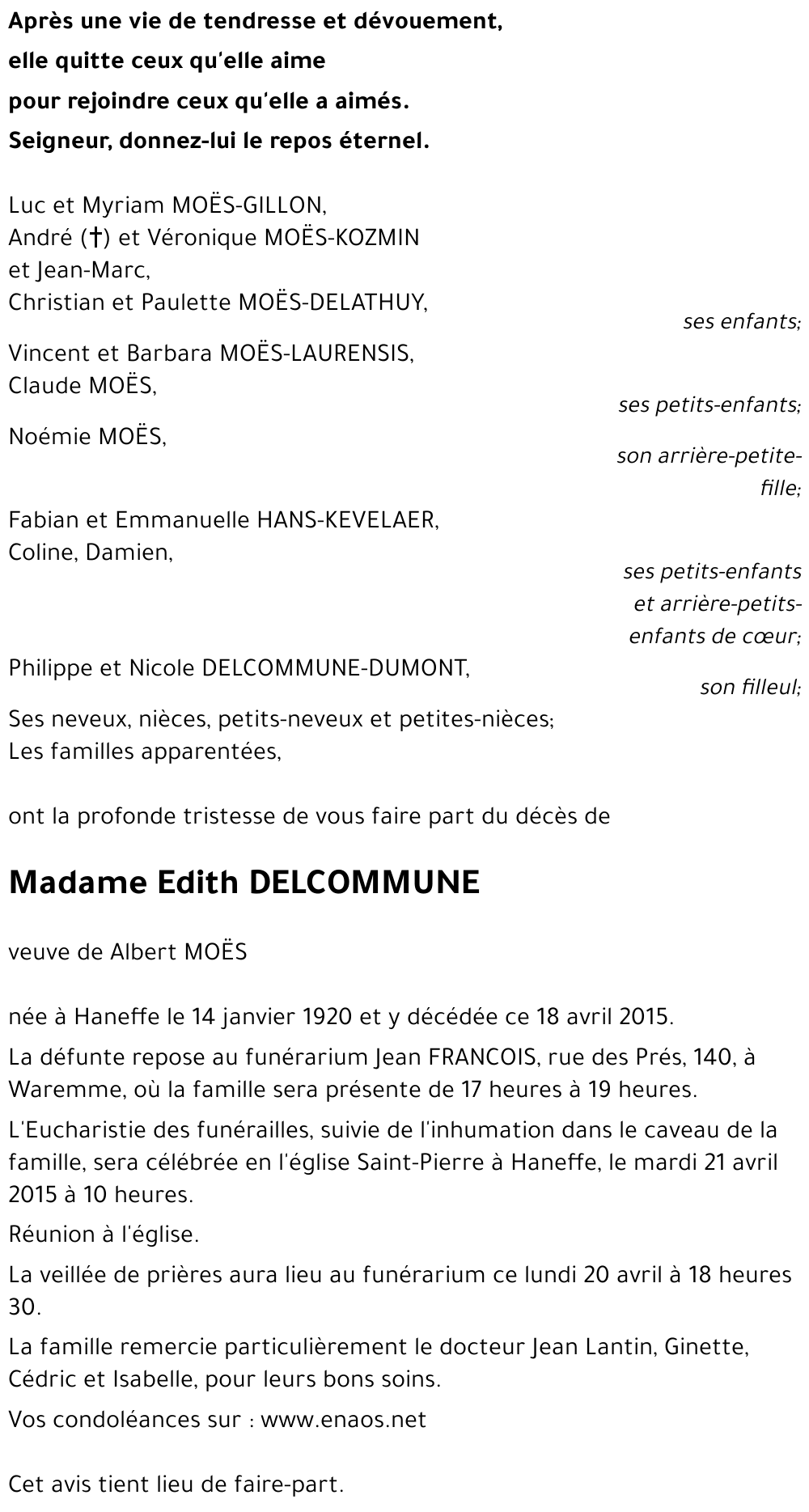 Edith DELCOMMUNE