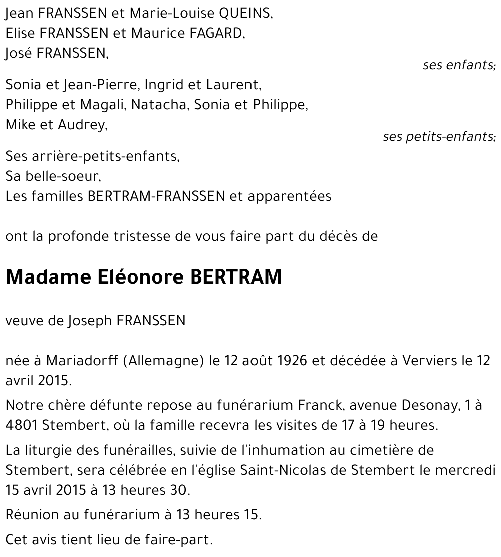 Eléonore BERTRAM