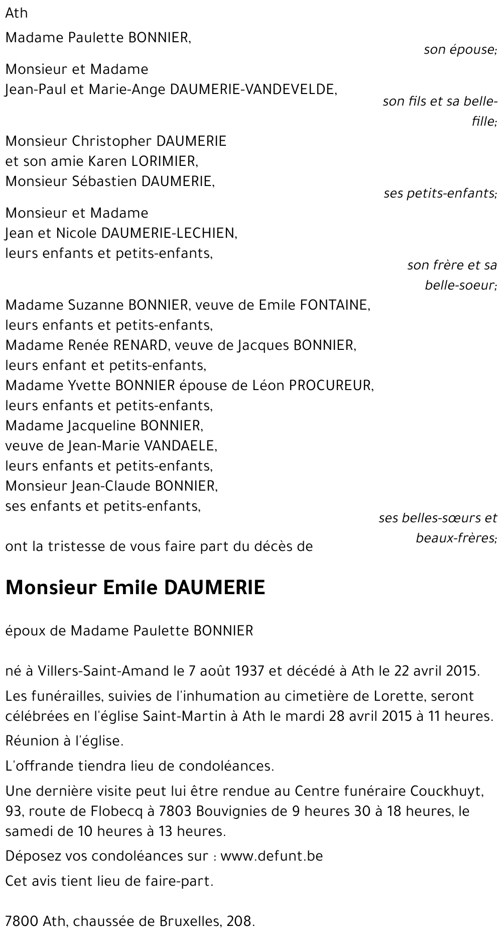 Emile DAUMERIE