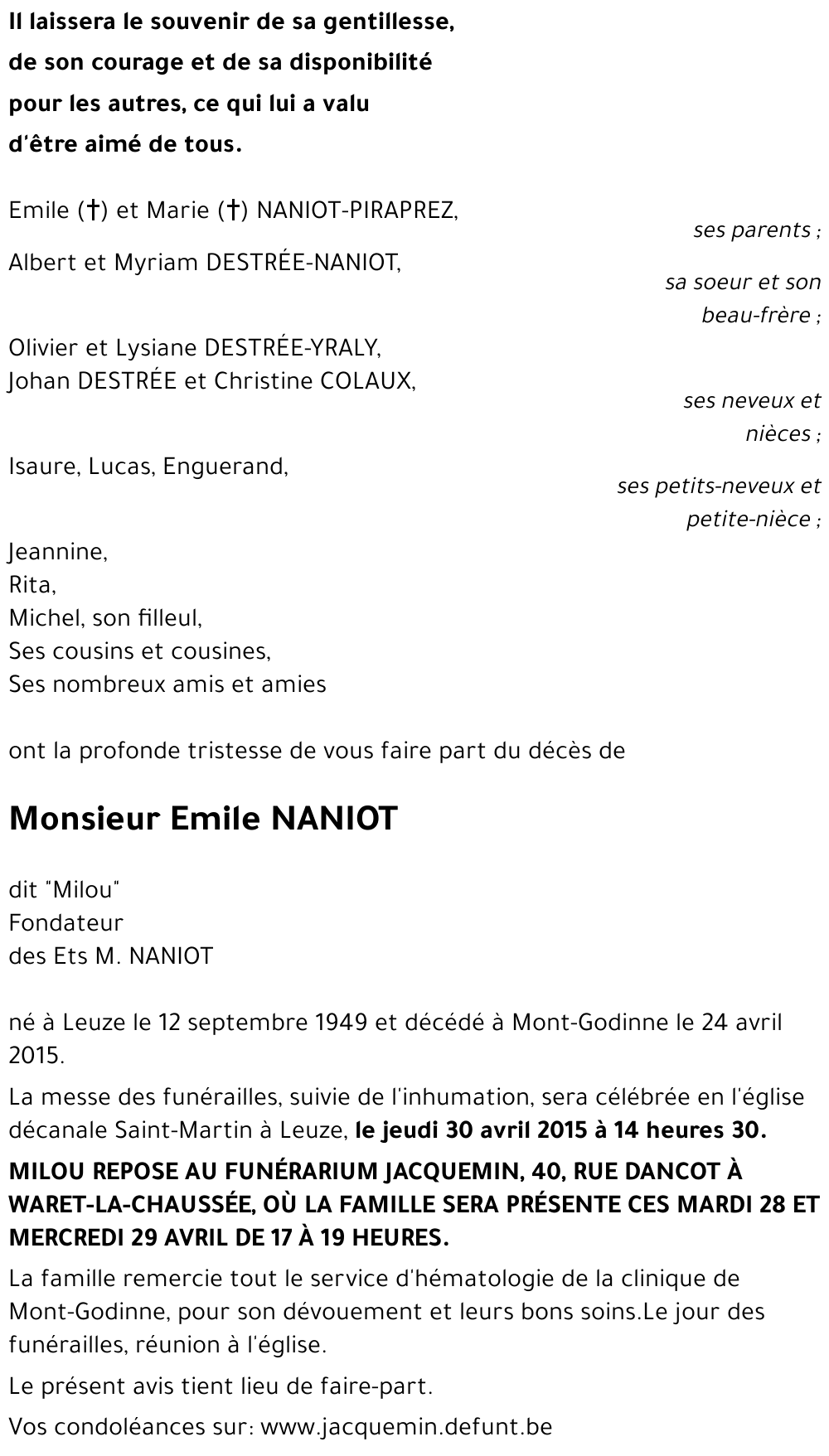 Emile NANIOT