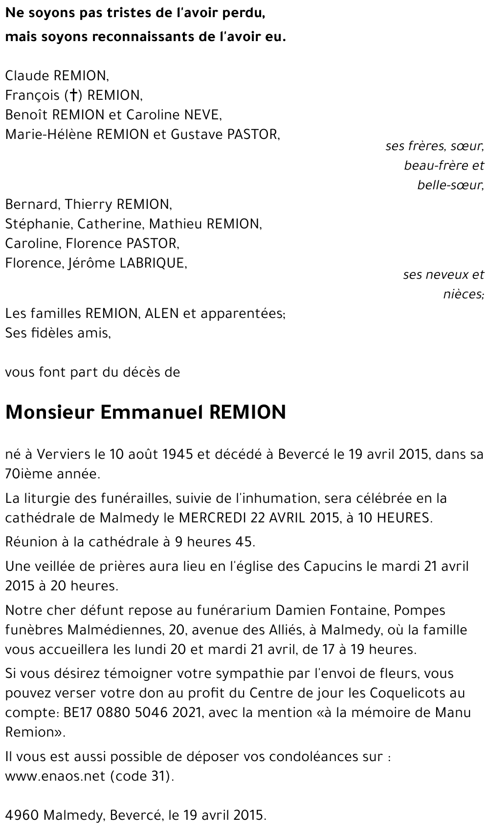 Emmanuel REMION