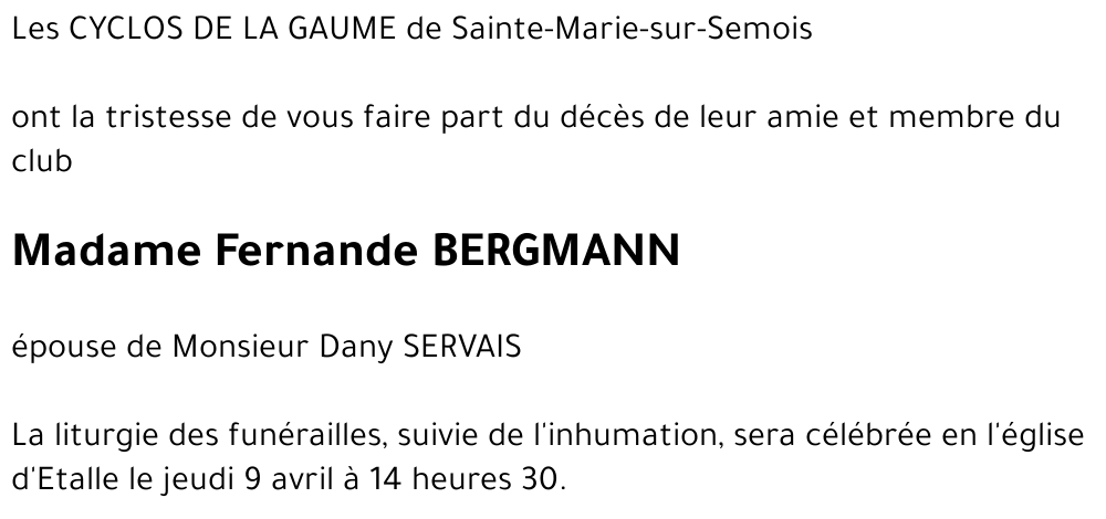 Fernande BERGMANN