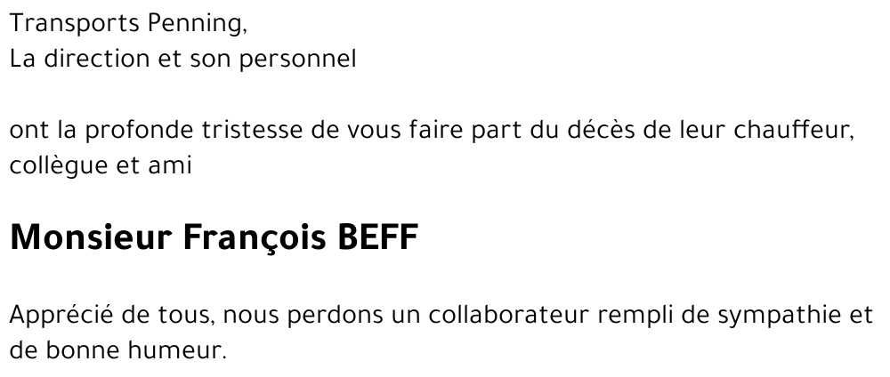 François BEFF