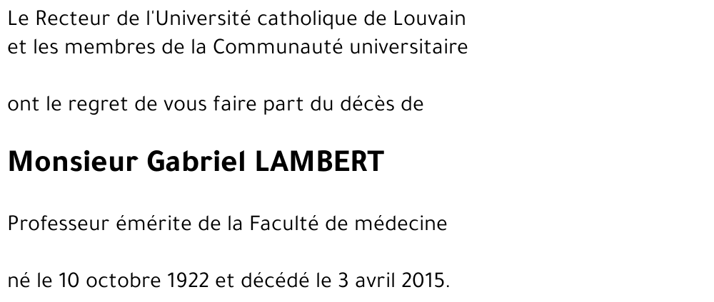 Gabriel LAMBERT