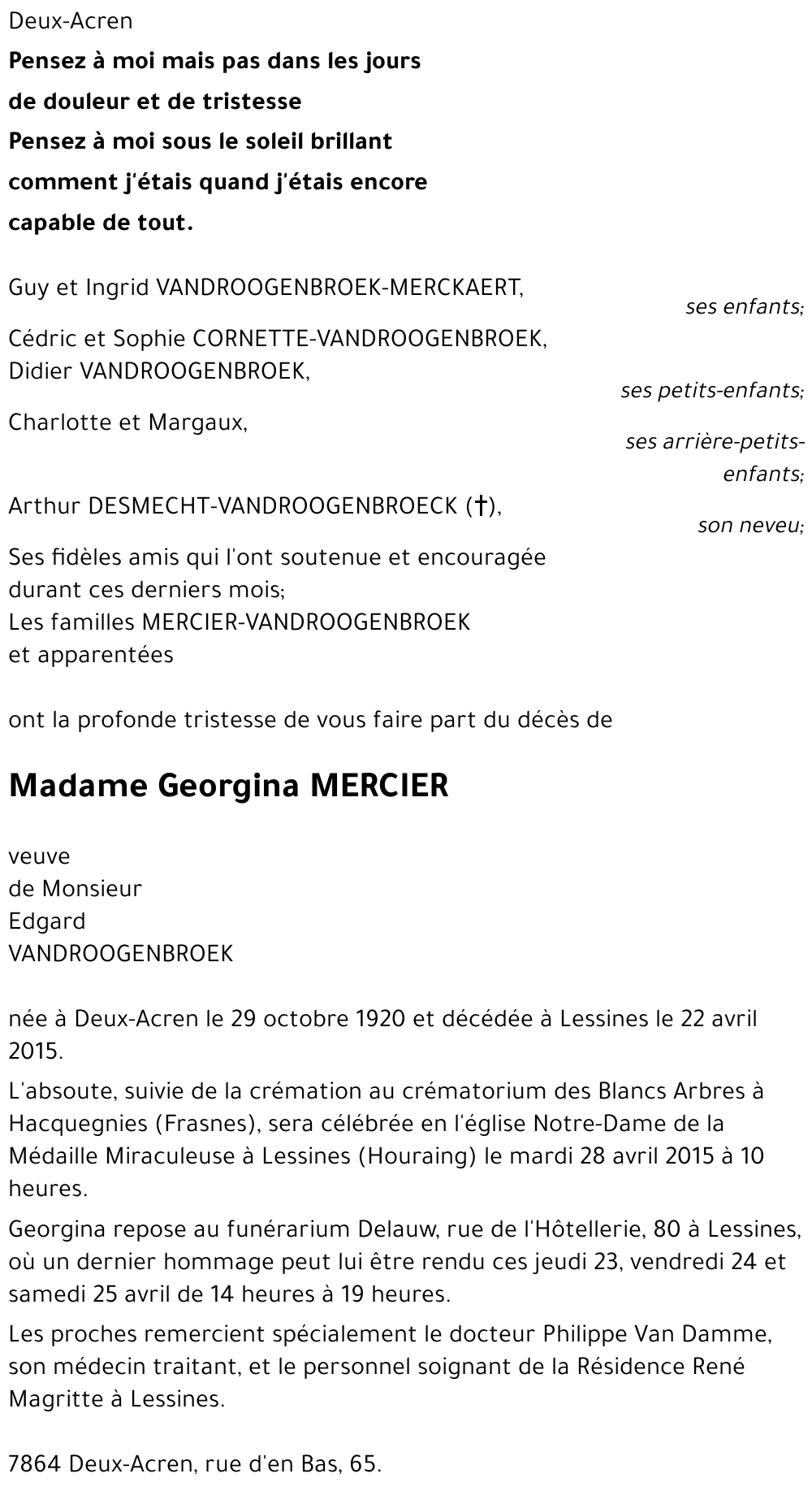 Georgina MERCIER