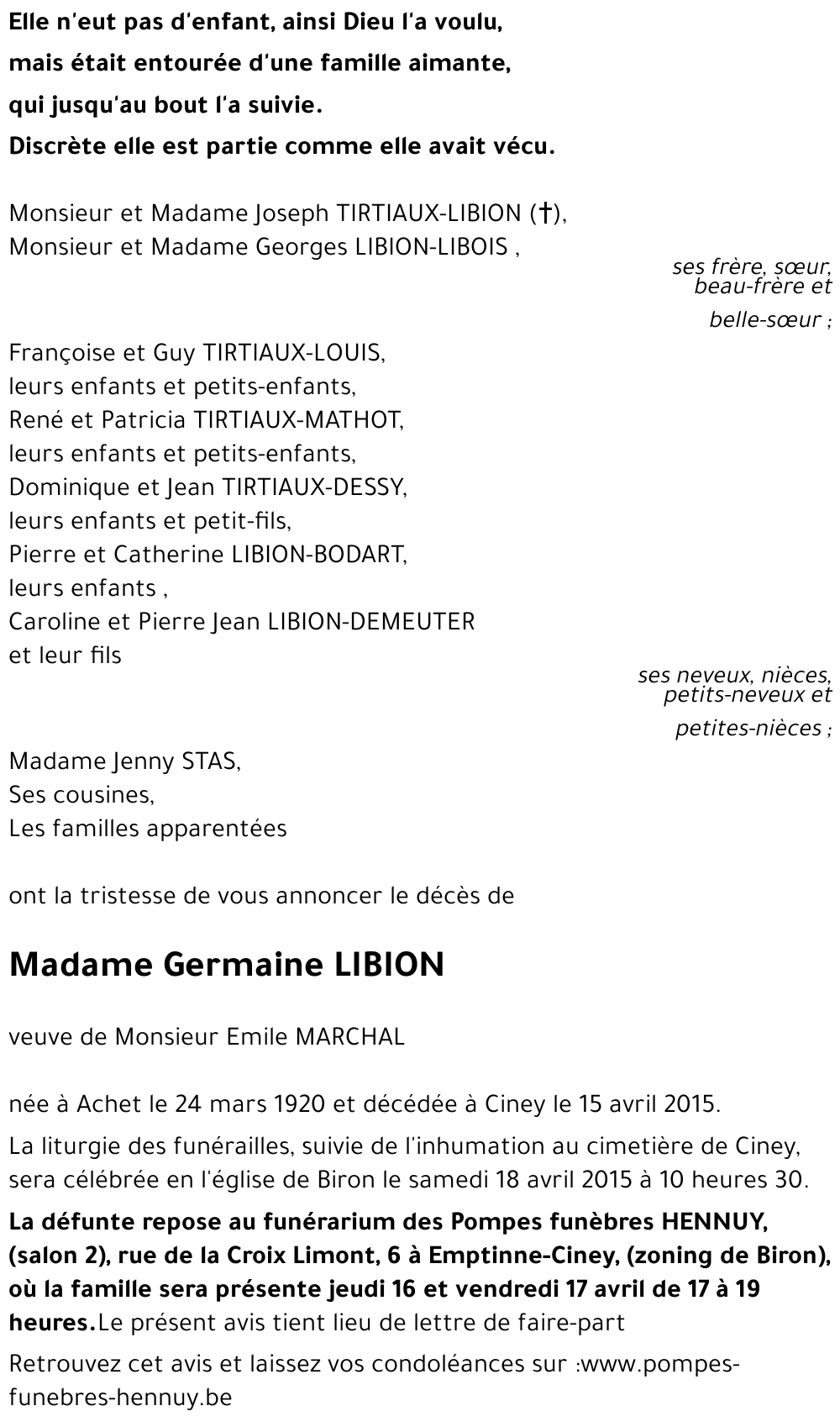 Germaine LIBION