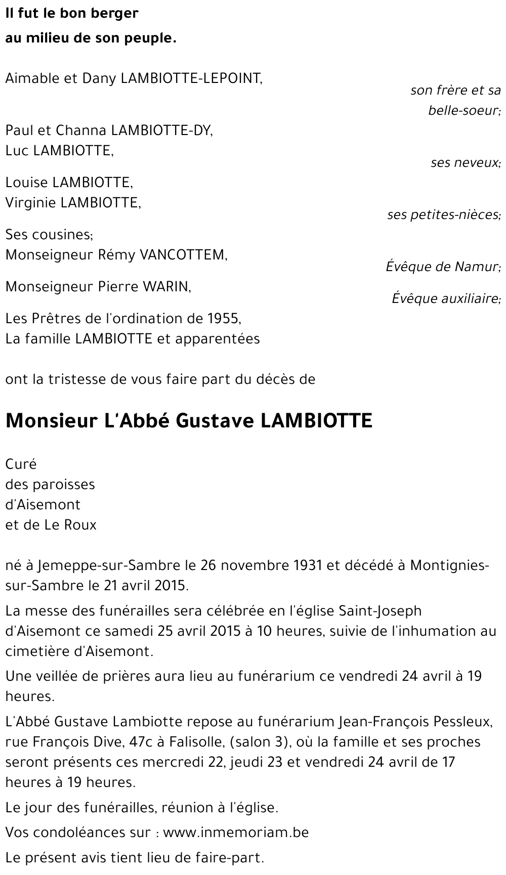 Gustave LAMBIOTTE