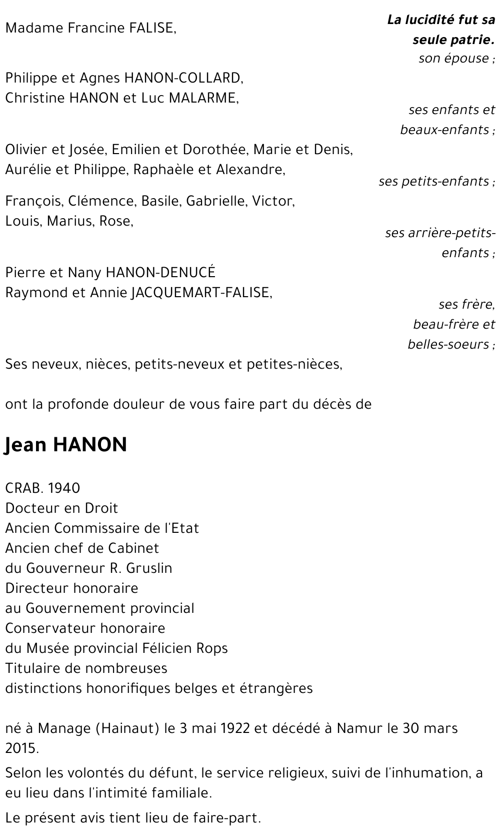 Jean HANON