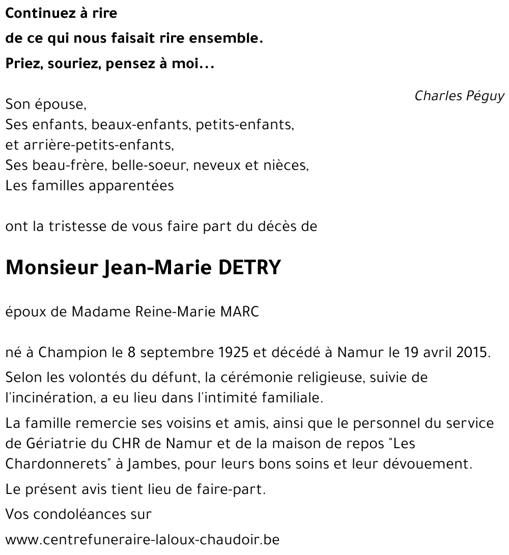 Jean-Marie DETRY