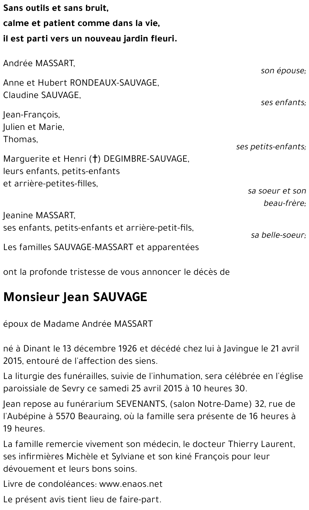 Jean SAUVAGE