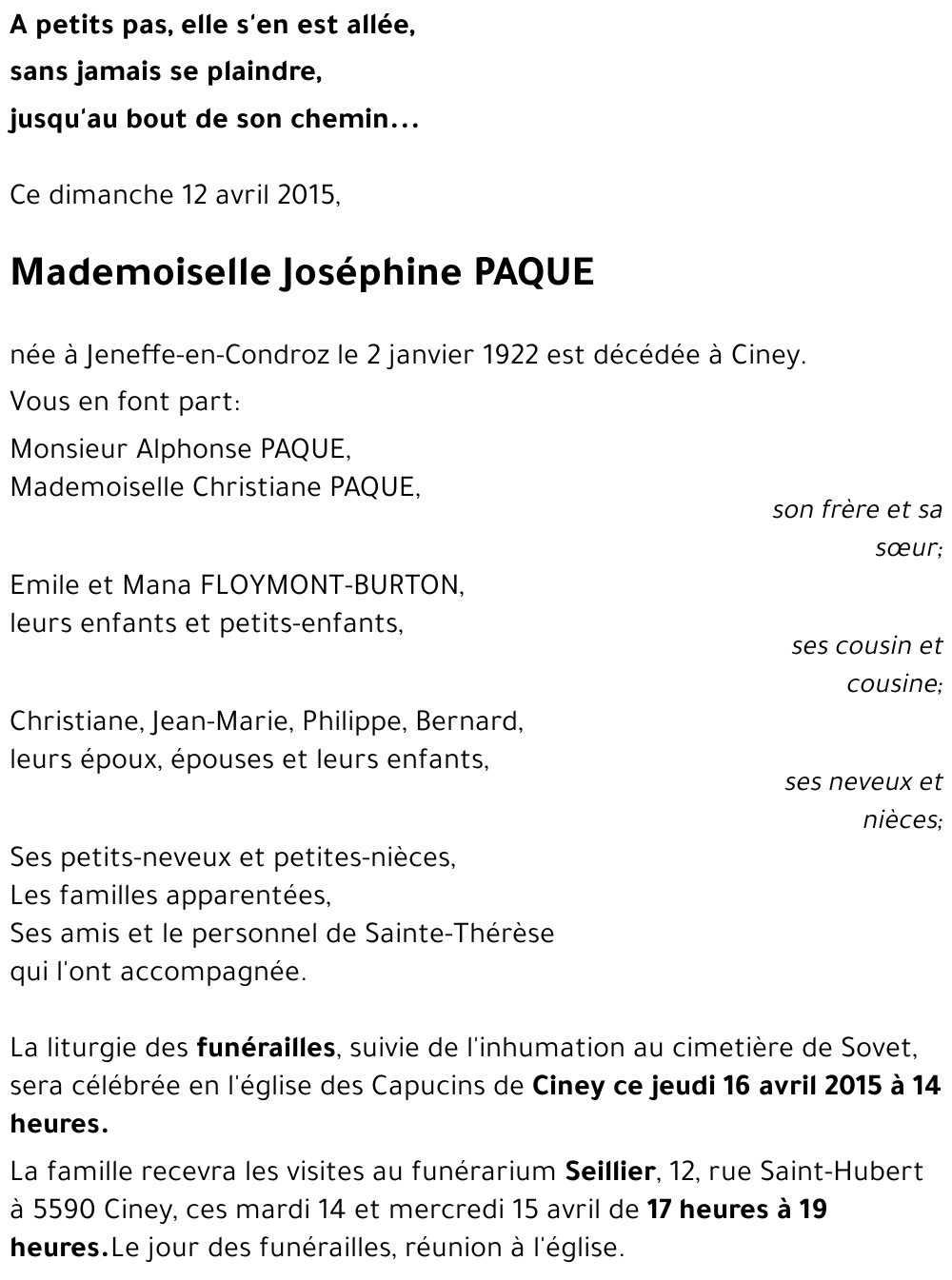 Joséphine PAQUE