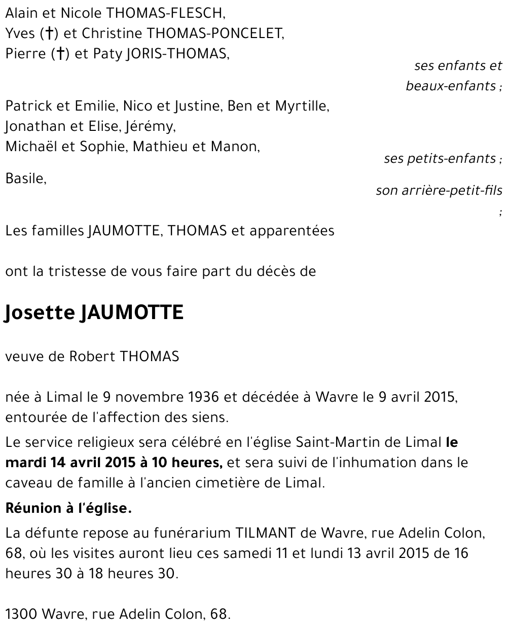 Josette JAUMOTTE