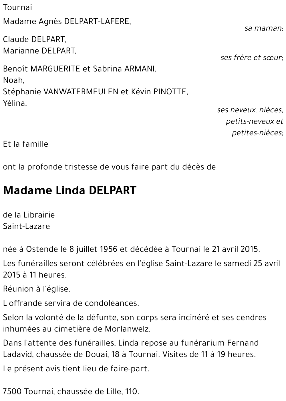 Linda DELPART