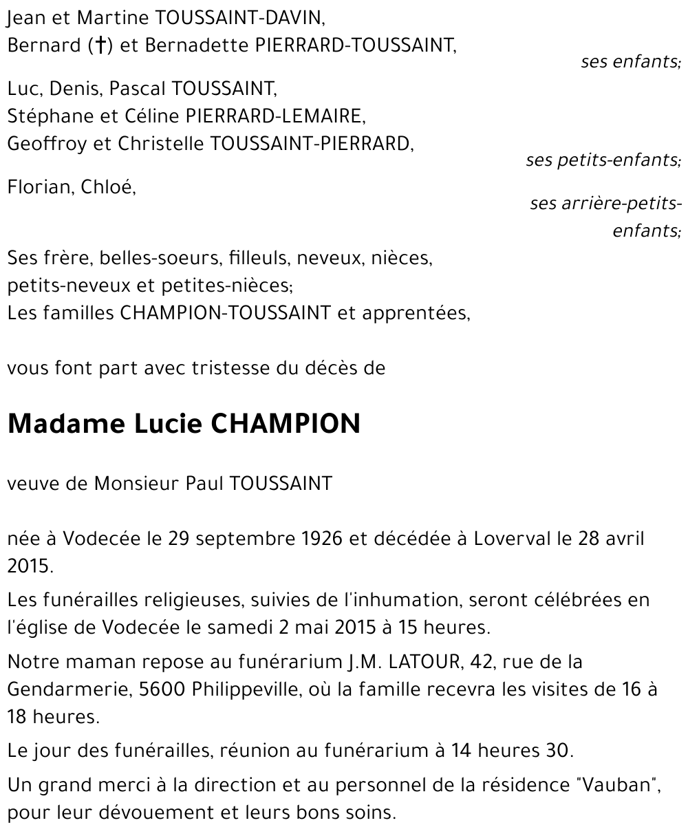 Lucie CHAMPION