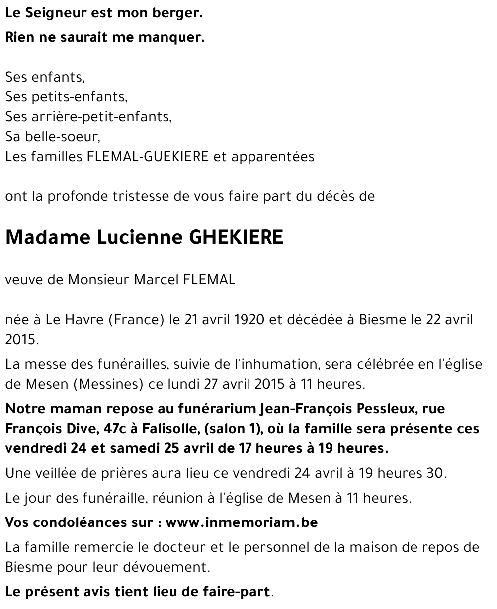 Lucienne GHEKIERE