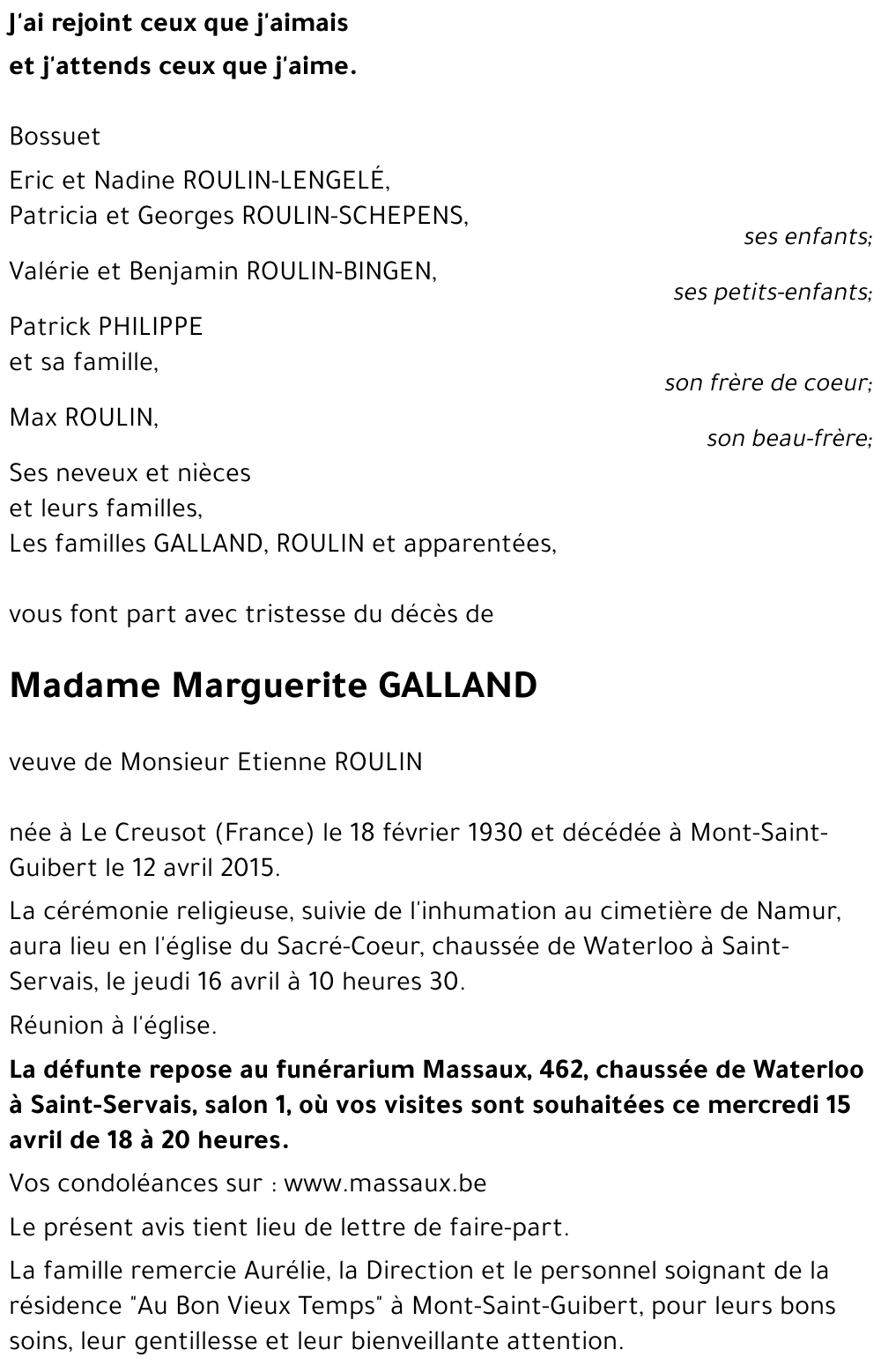 Marguerite GALLAND