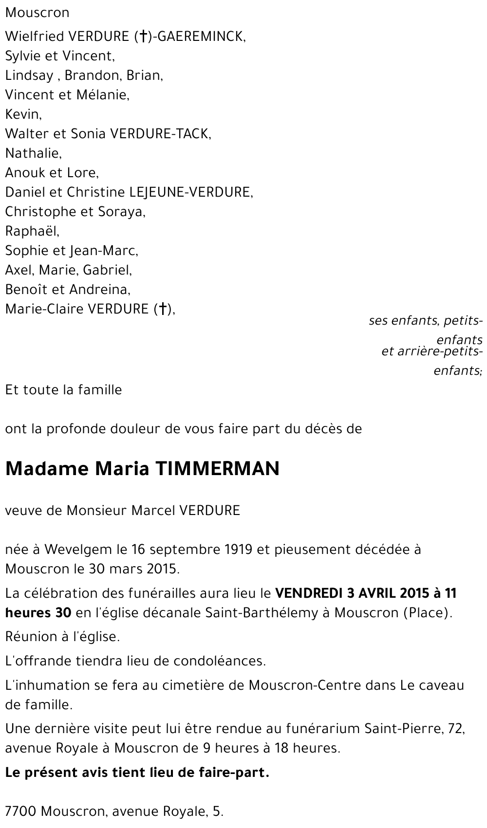 Maria TIMMERMAN