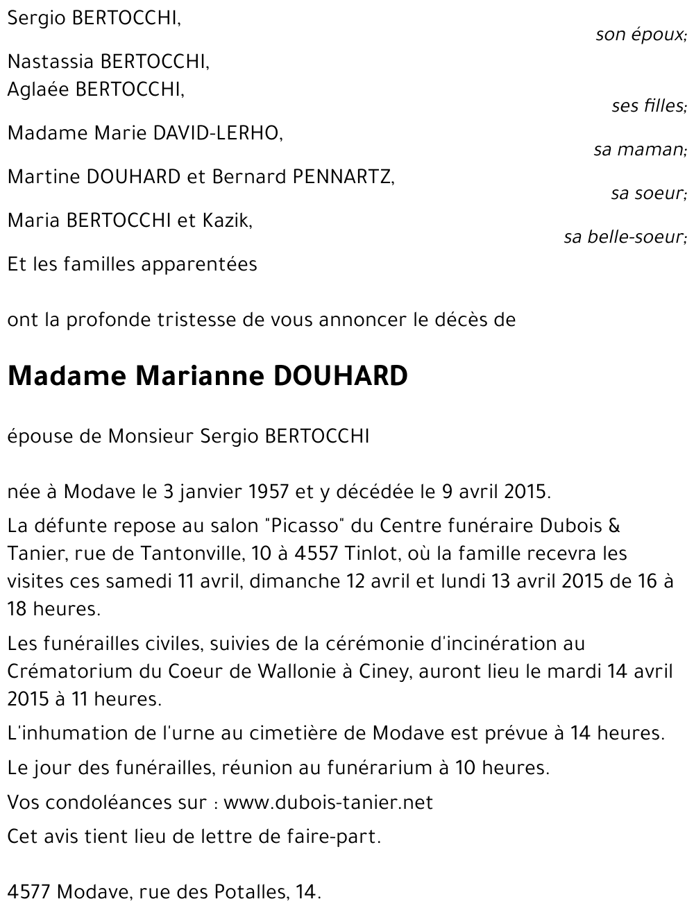 Marianne DOUHARD