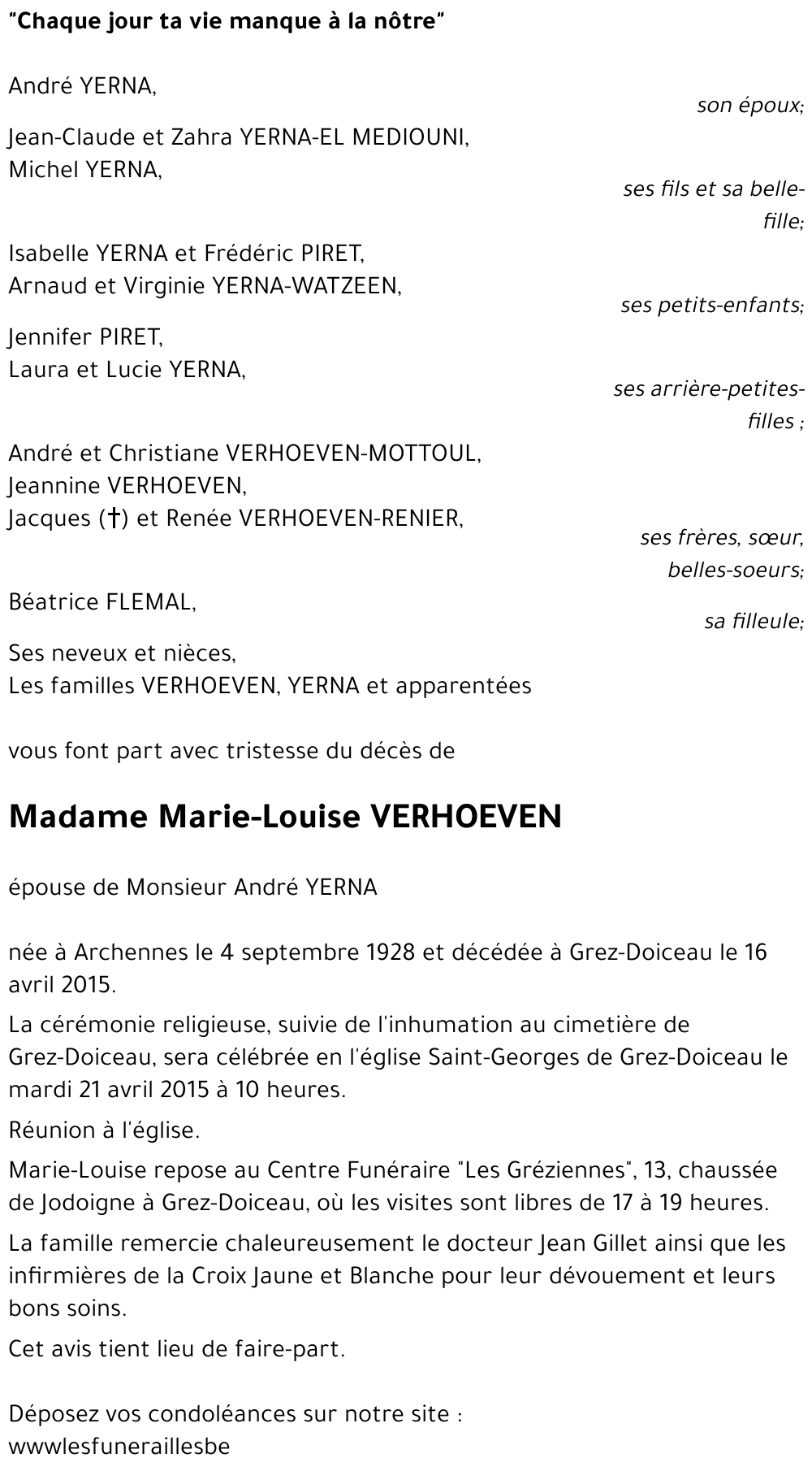 Marie-Louise VERHOEVEN