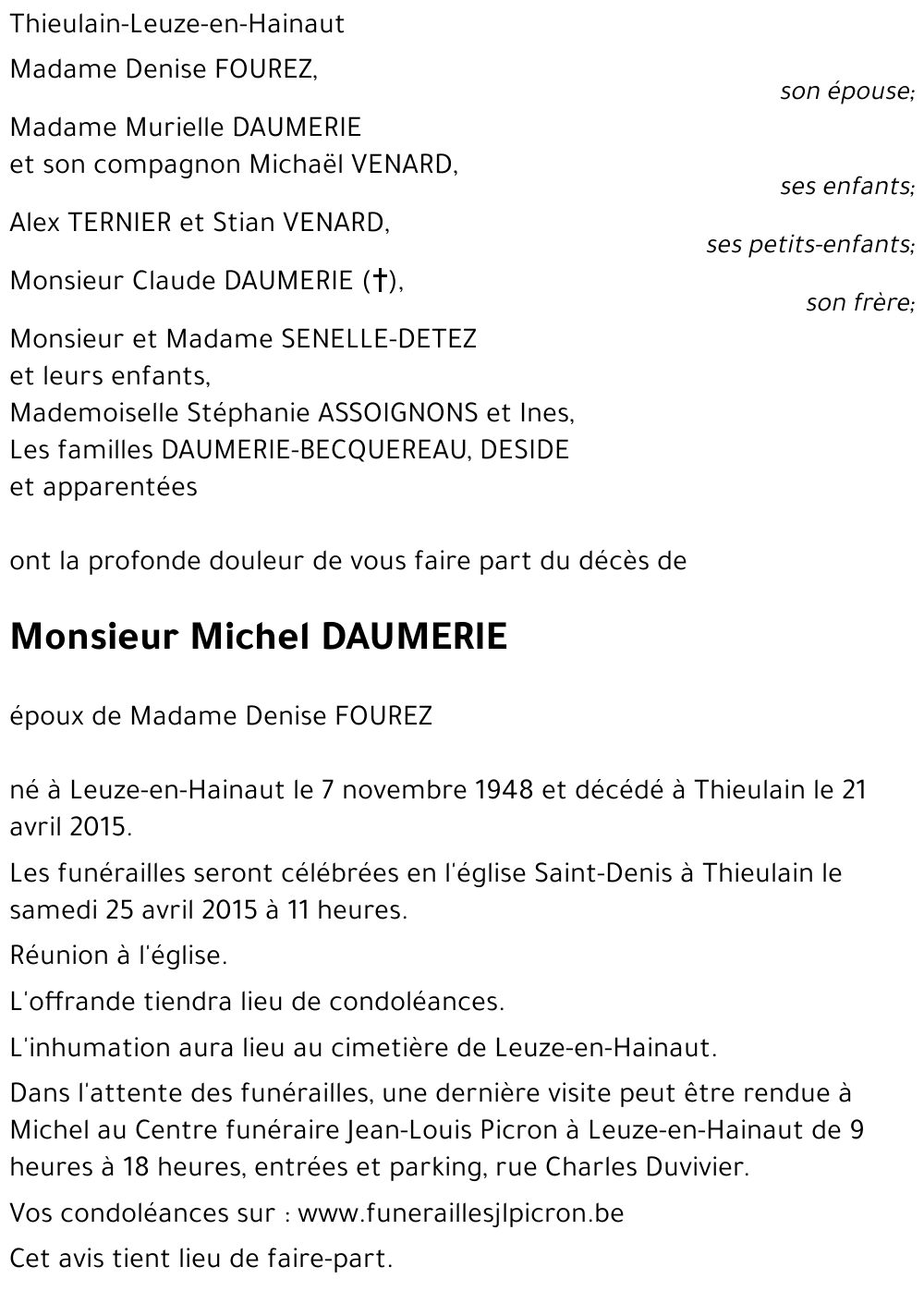 Michel DAUMERIE