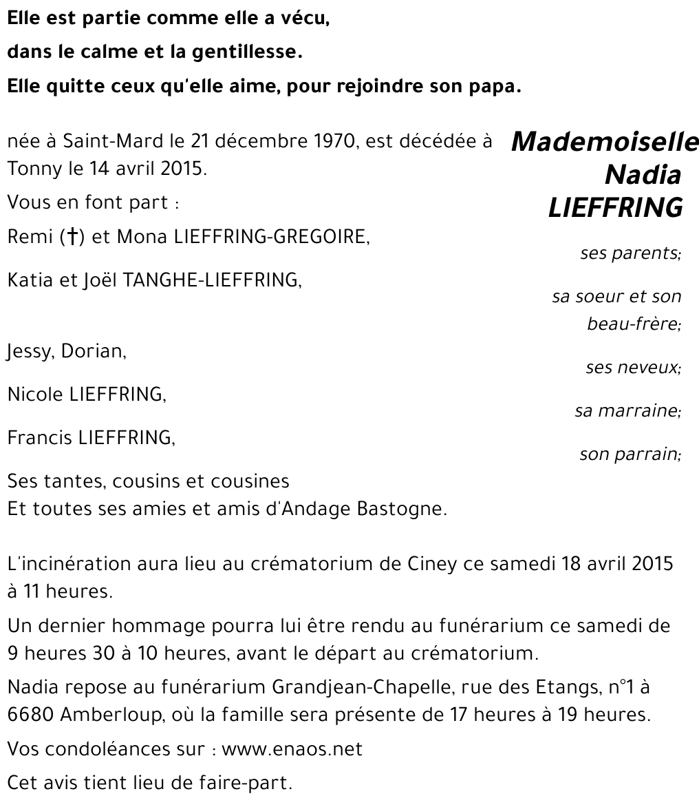 Nadia LIEFFRING