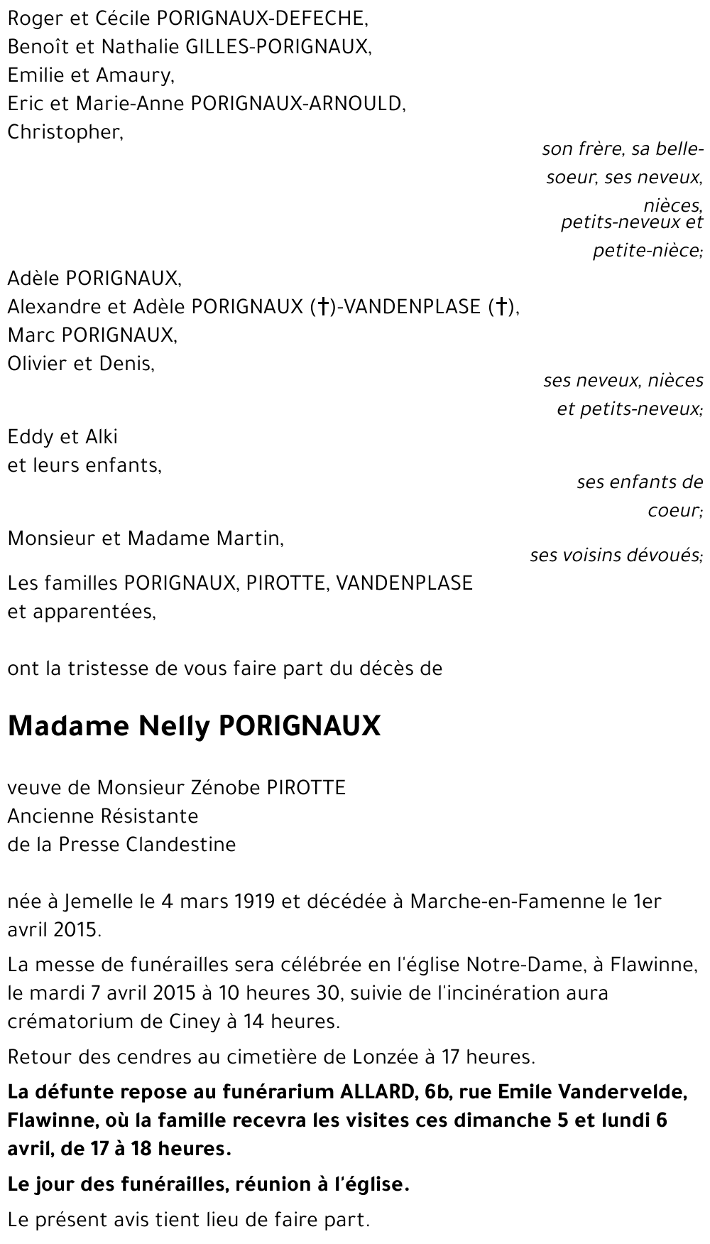 Nelly PORIGNAUX