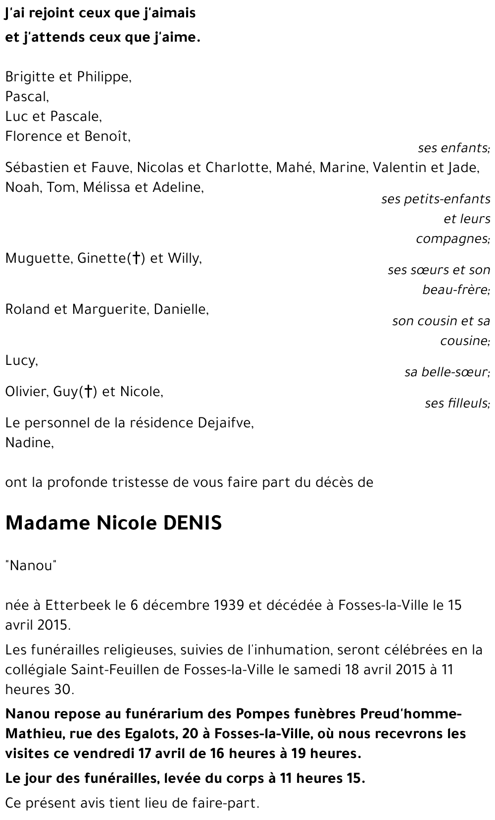 Nicole DENIS
