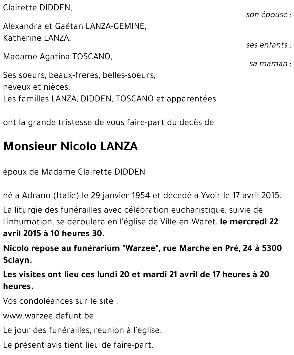 Nicolo LANZA