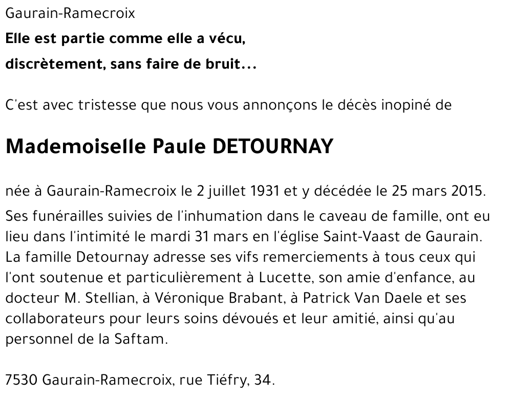 Paule DETOURNAY