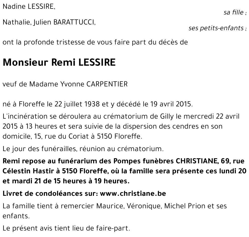 Remi LESSIRE