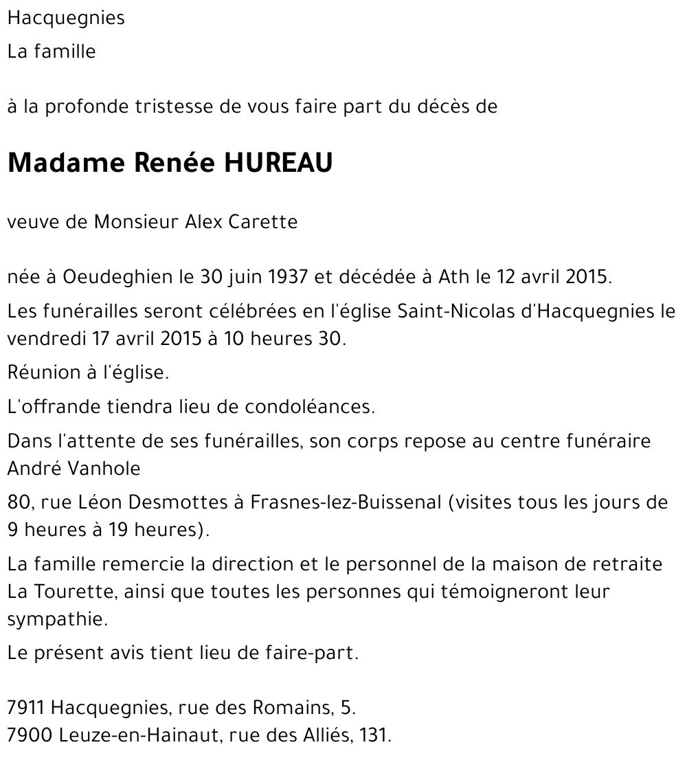 Renée HUREAU