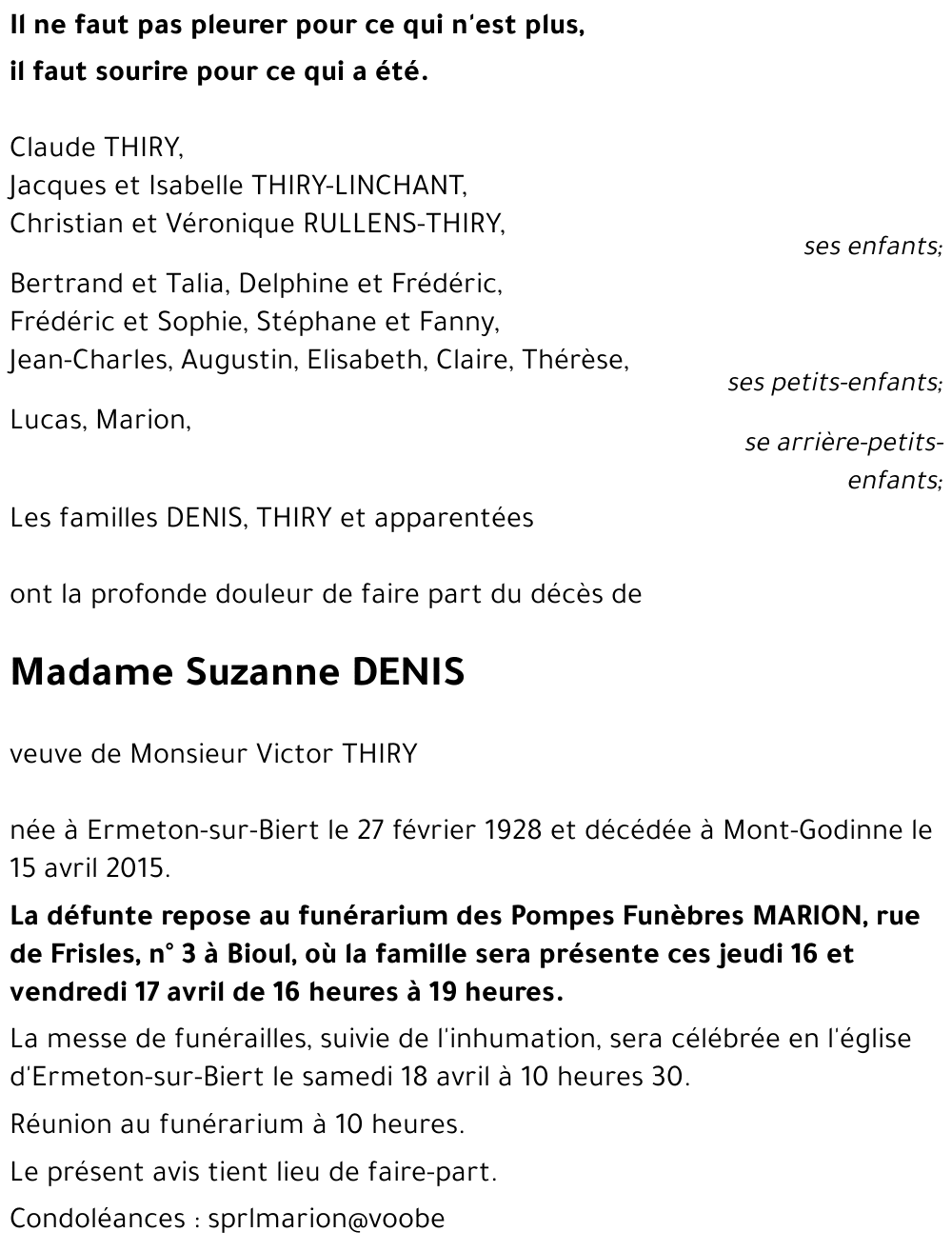 Suzanne DENIS