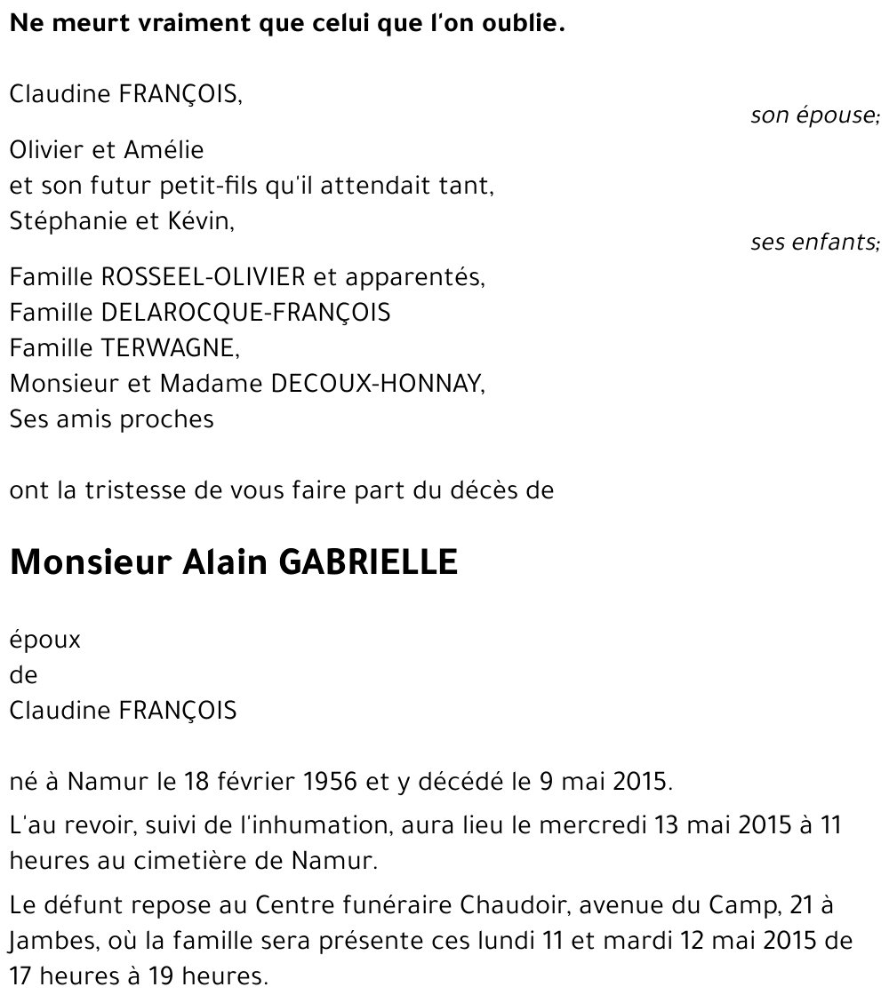 Alain GABRIELLE