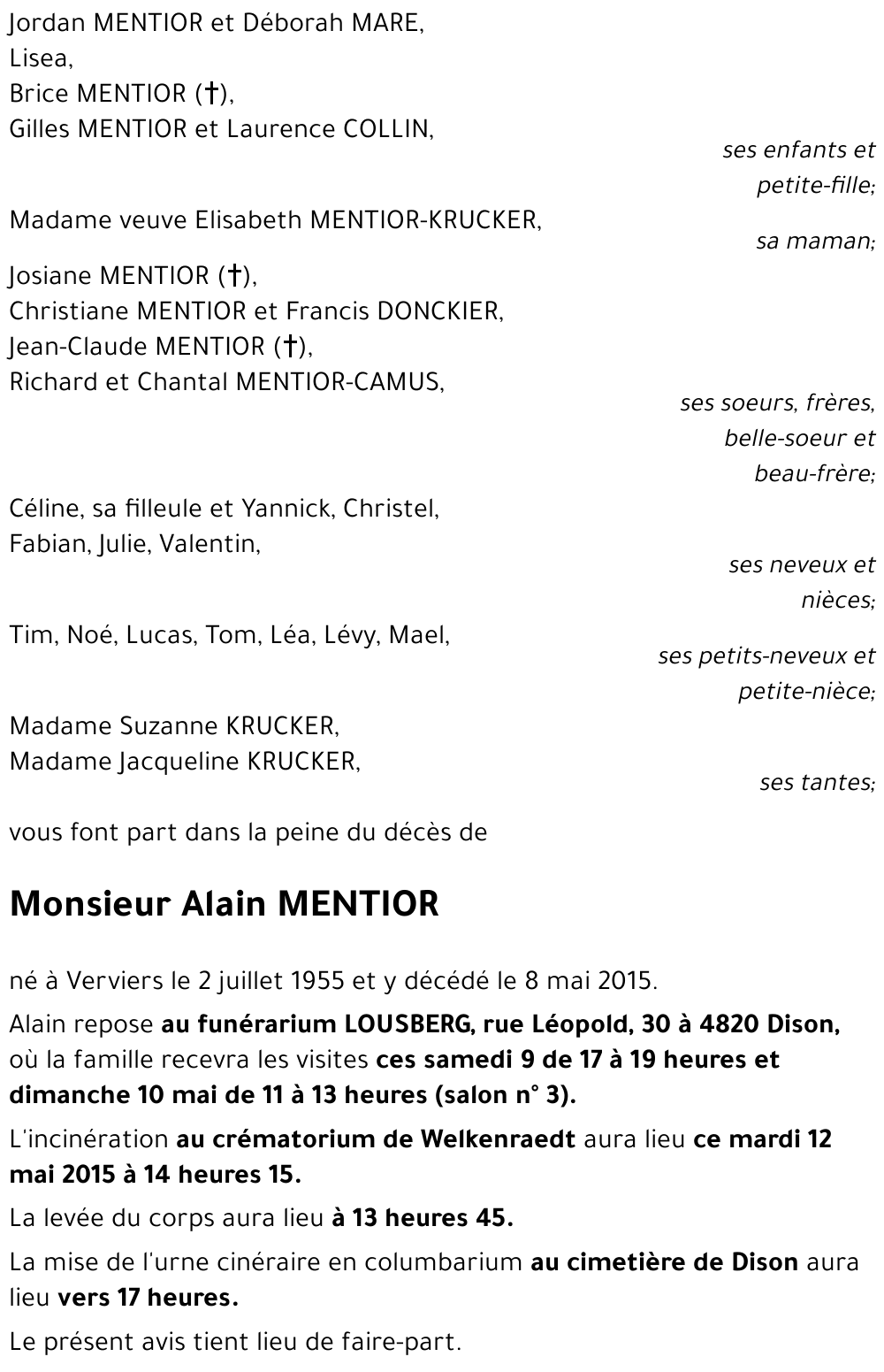 Alain MENTIOR