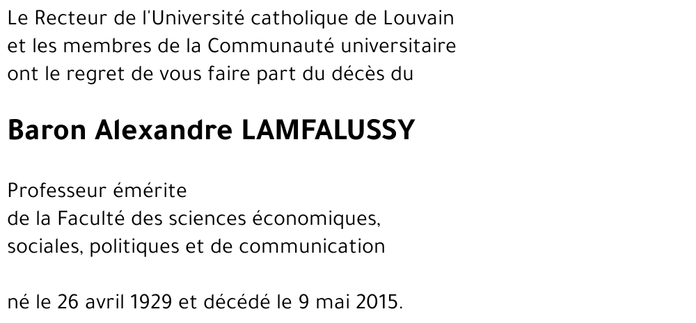 Alexandre LAMFALUSSY