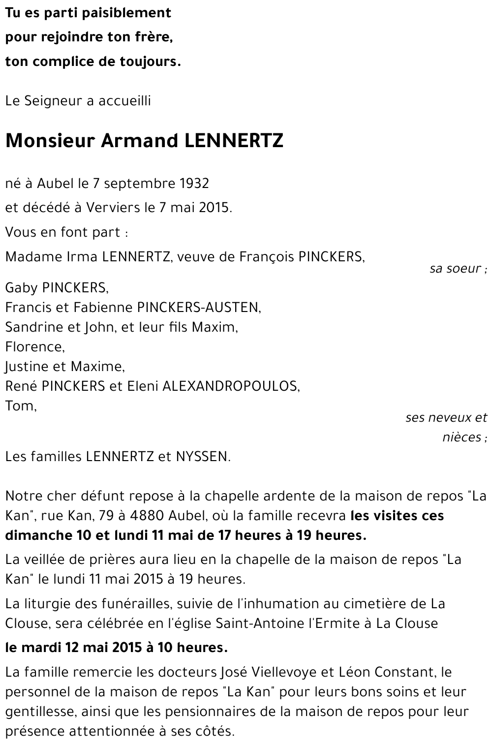 Armand LENNERTZ
