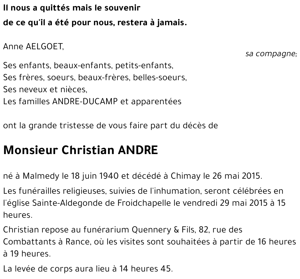 Christian ANDRE