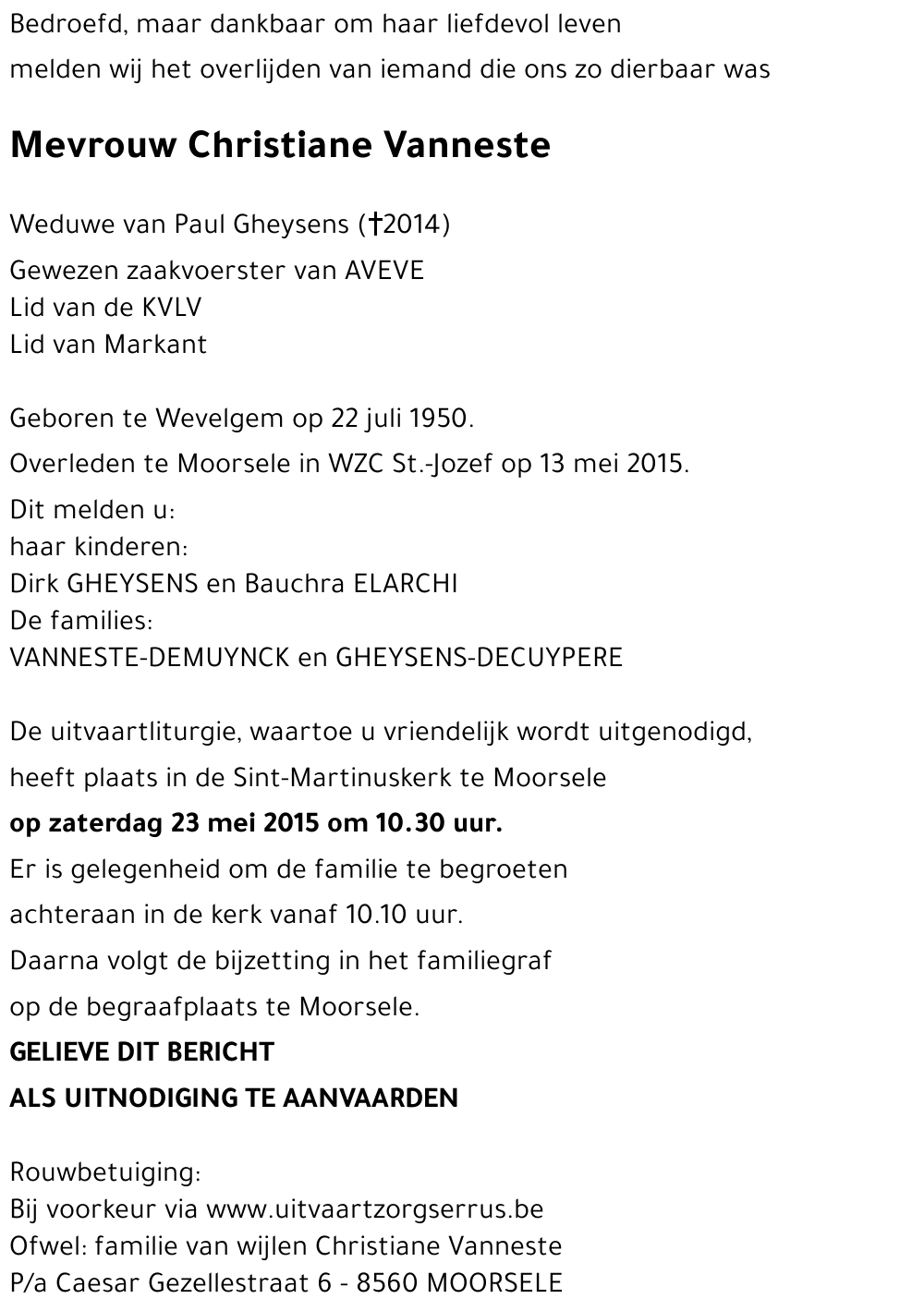 Christiane Vanneste