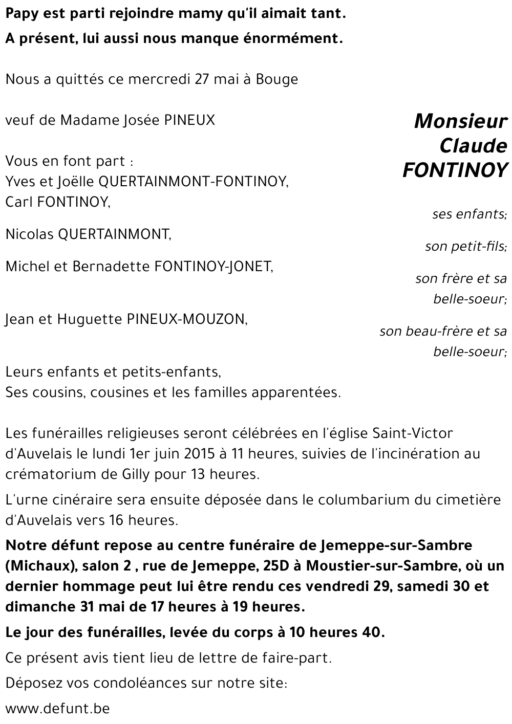 Claude FONTINOY