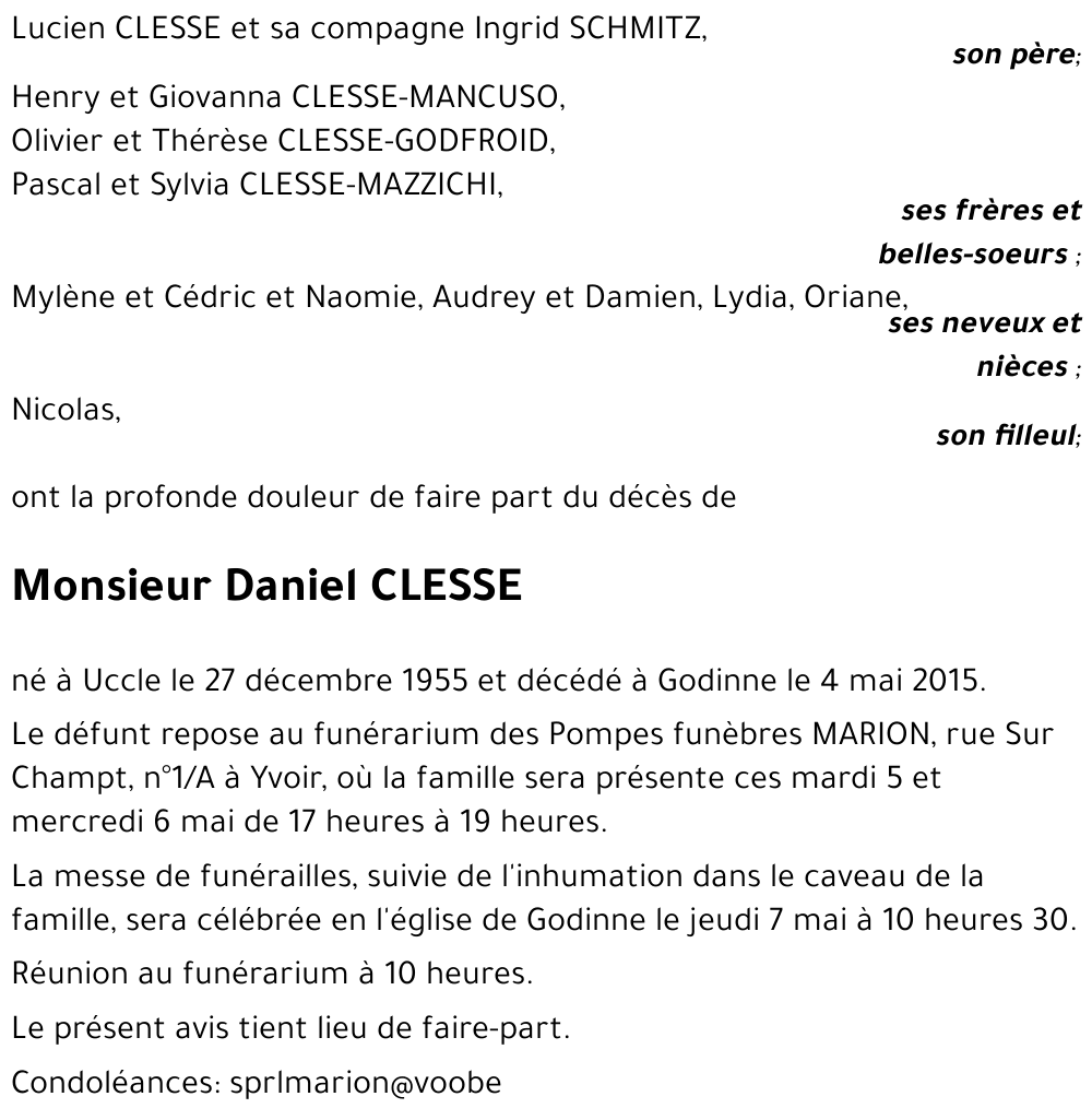 Daniel CLESSE
