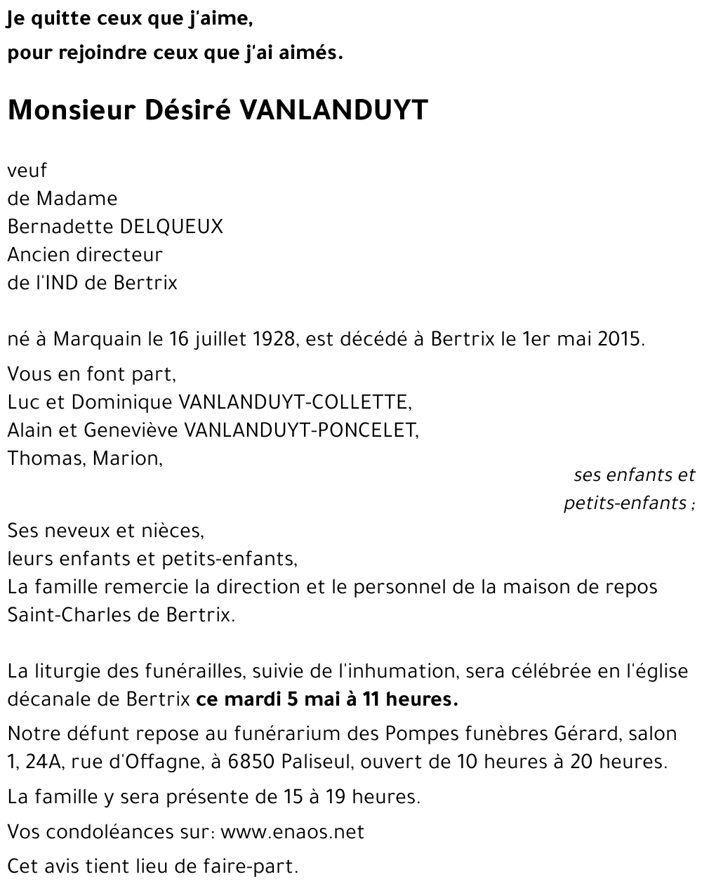 Désiré VANLANDUYT