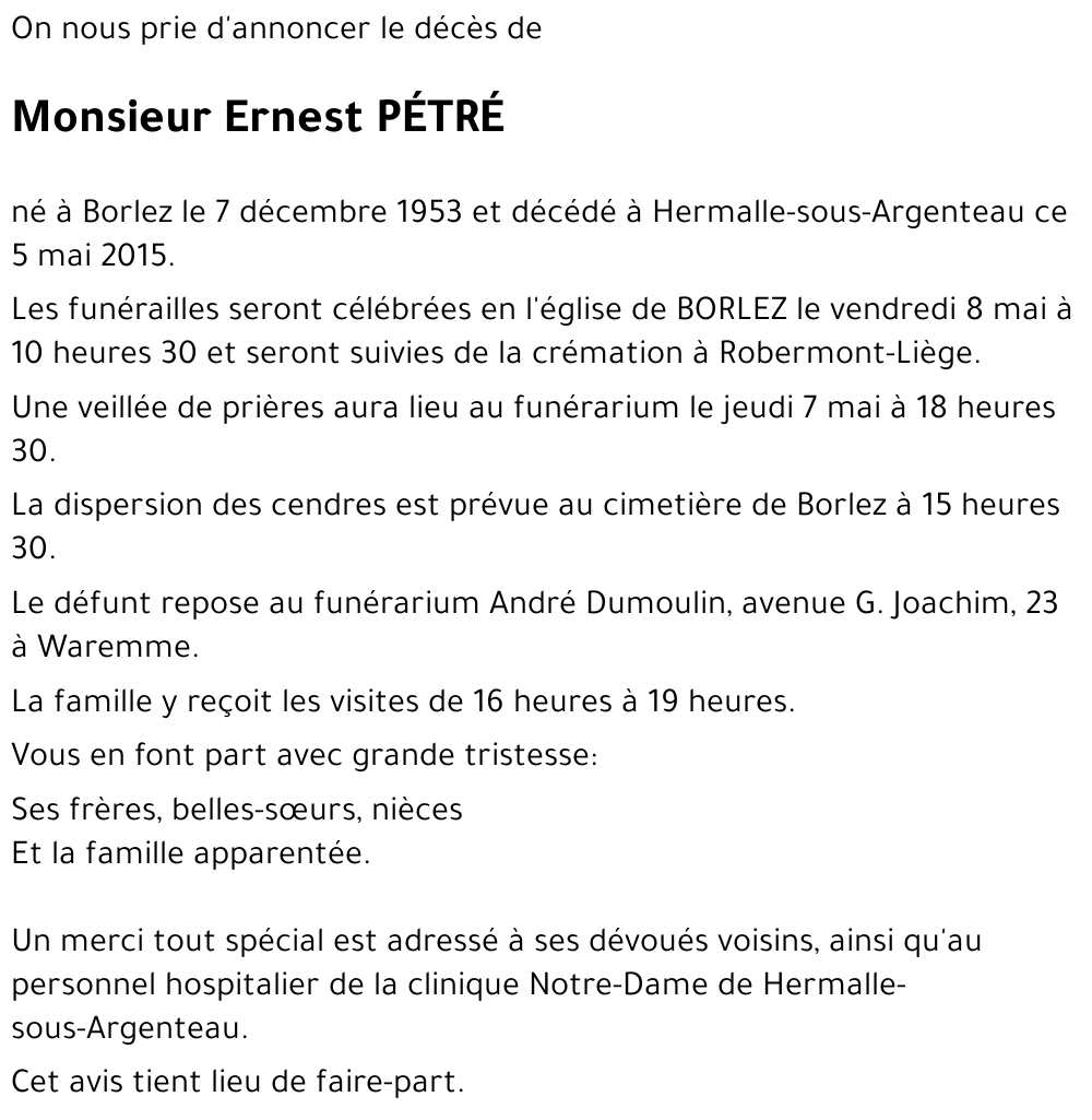 Ernest Pétré