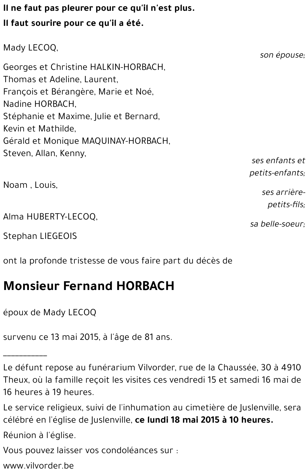 Fernand HORBACH