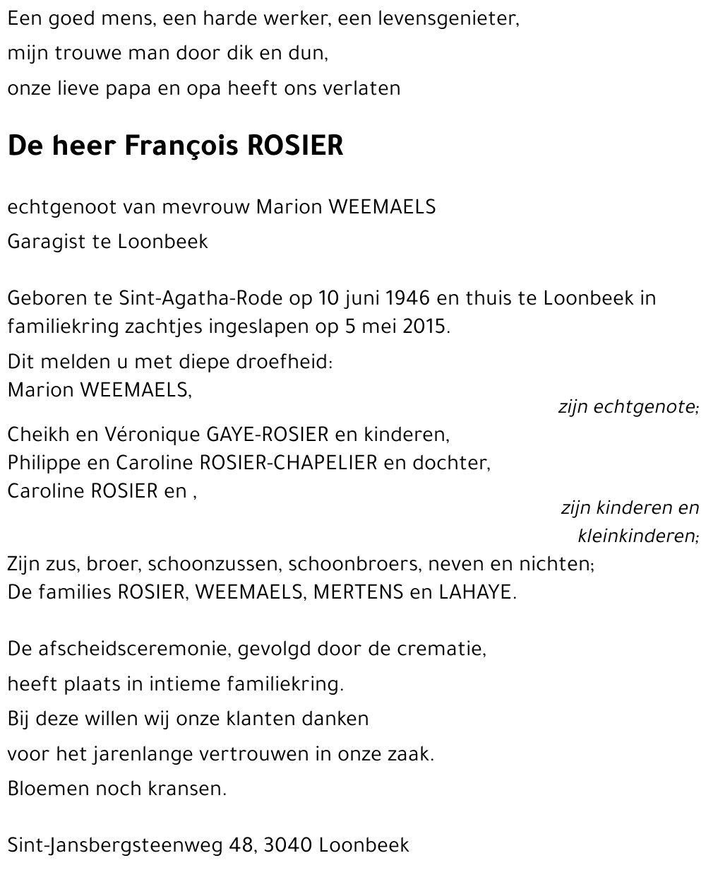 François ROSIER