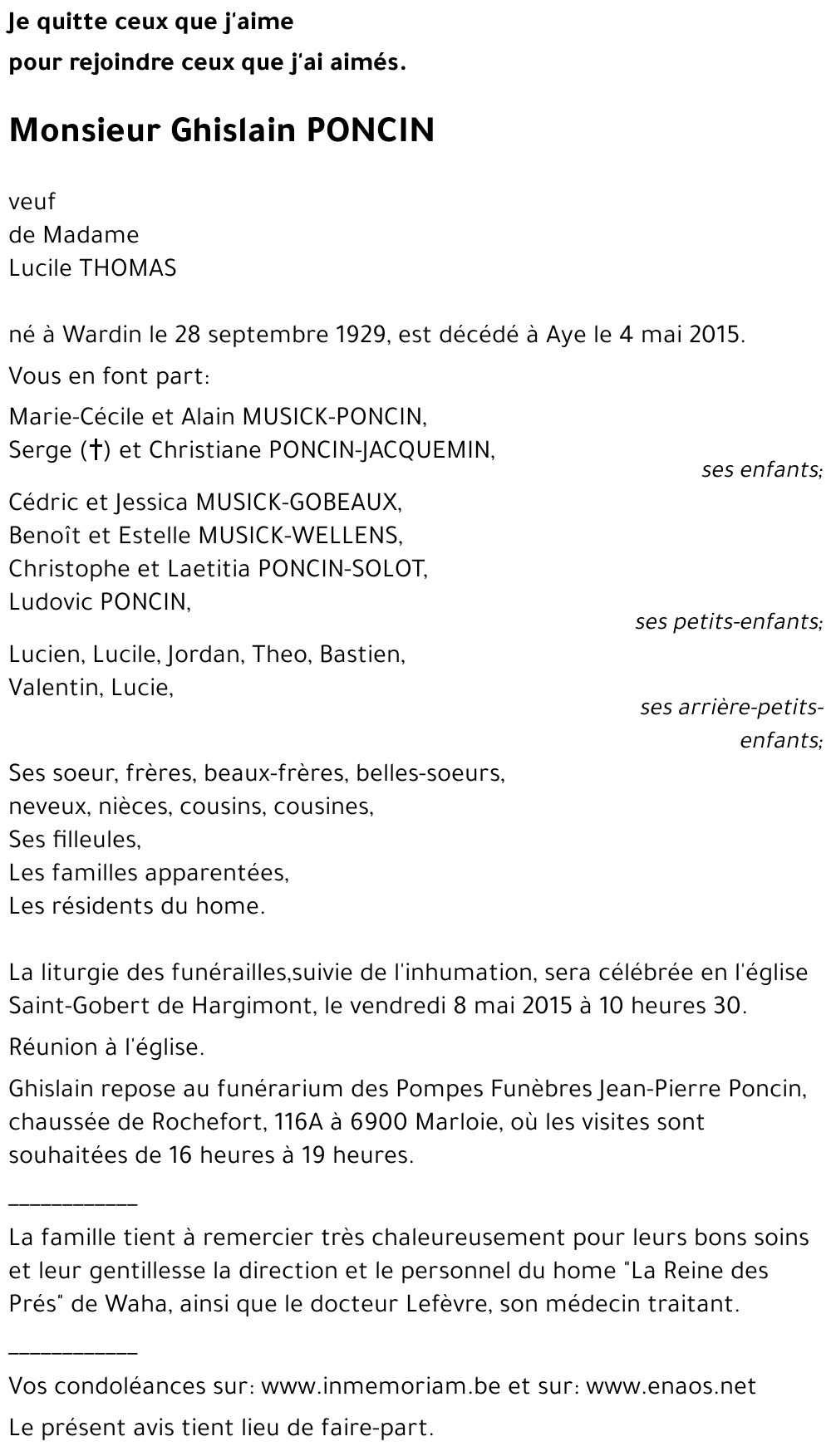 Ghislain PONCIN