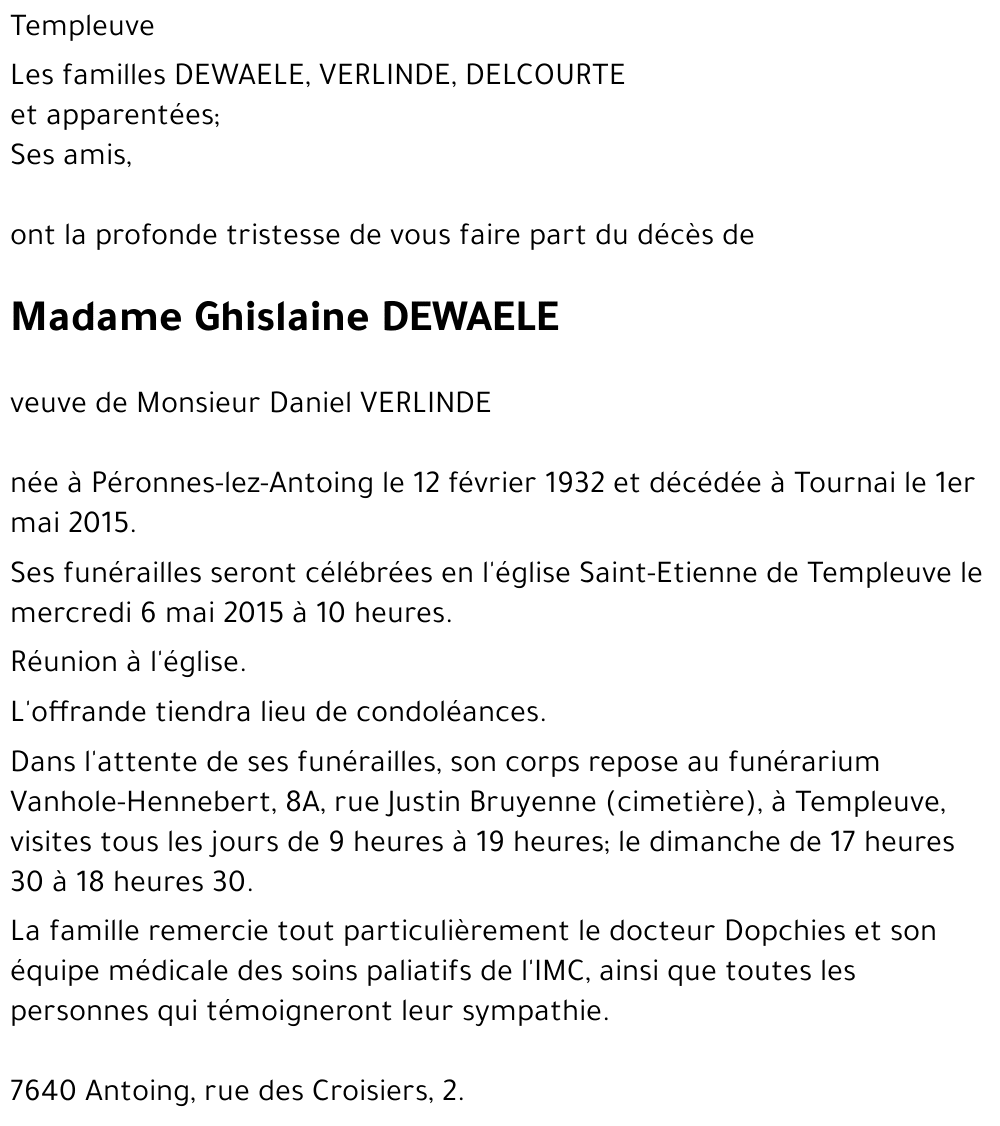 Ghislaine DEWAELE