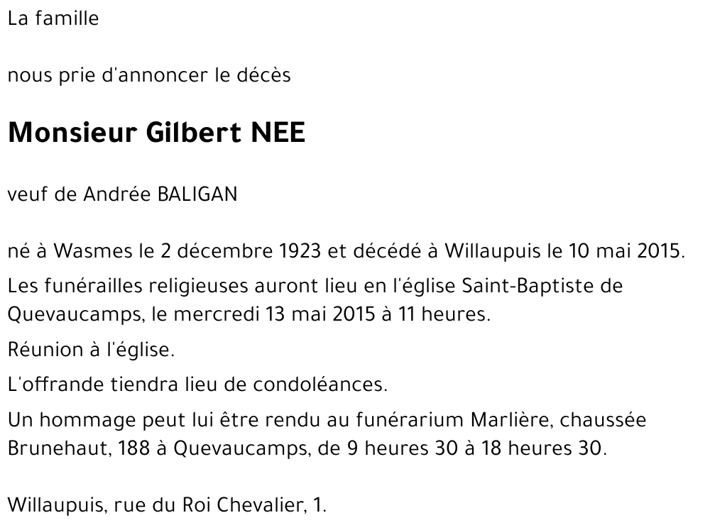 Gilbert NEE