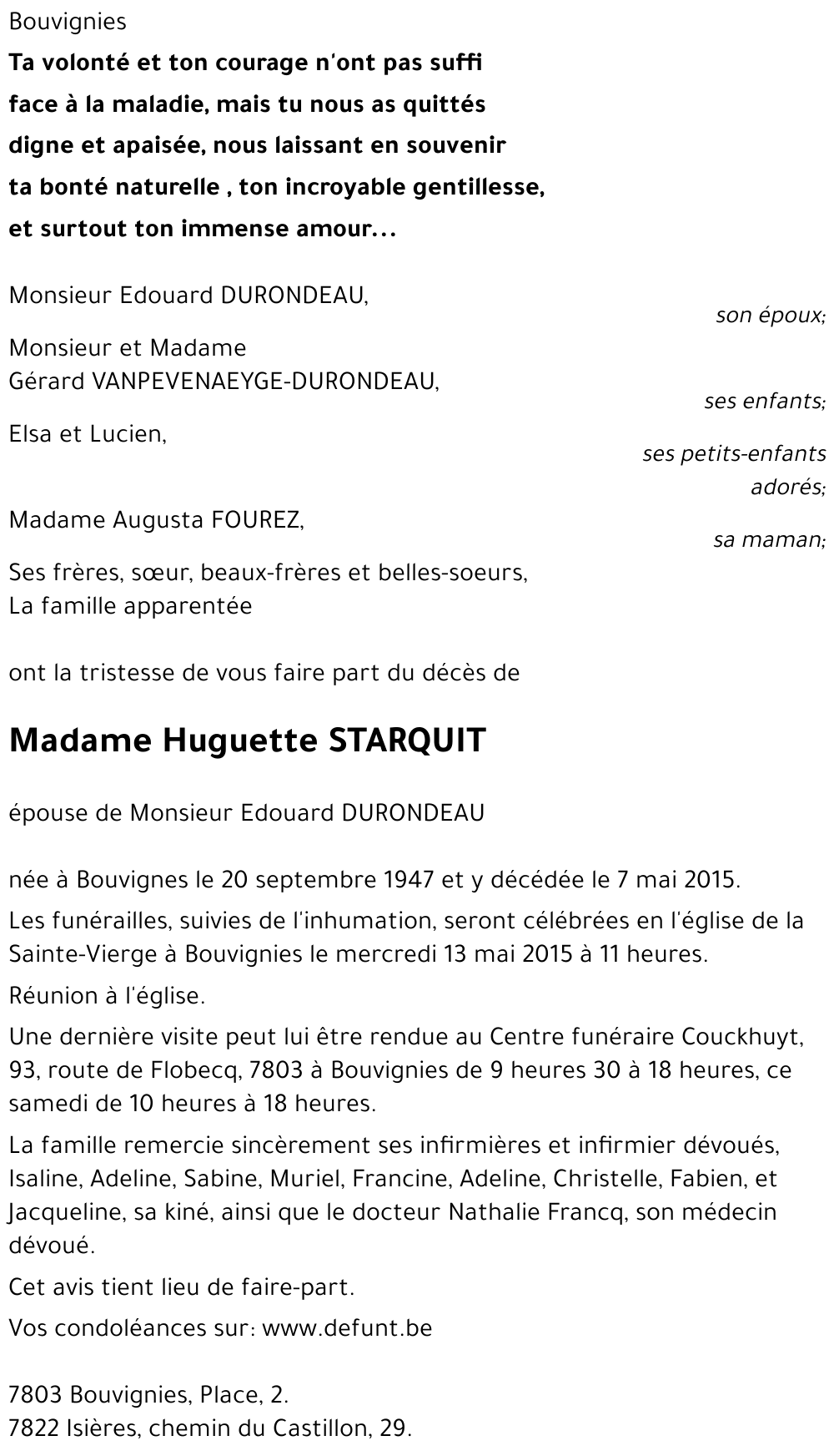 Huguette STARQUIT