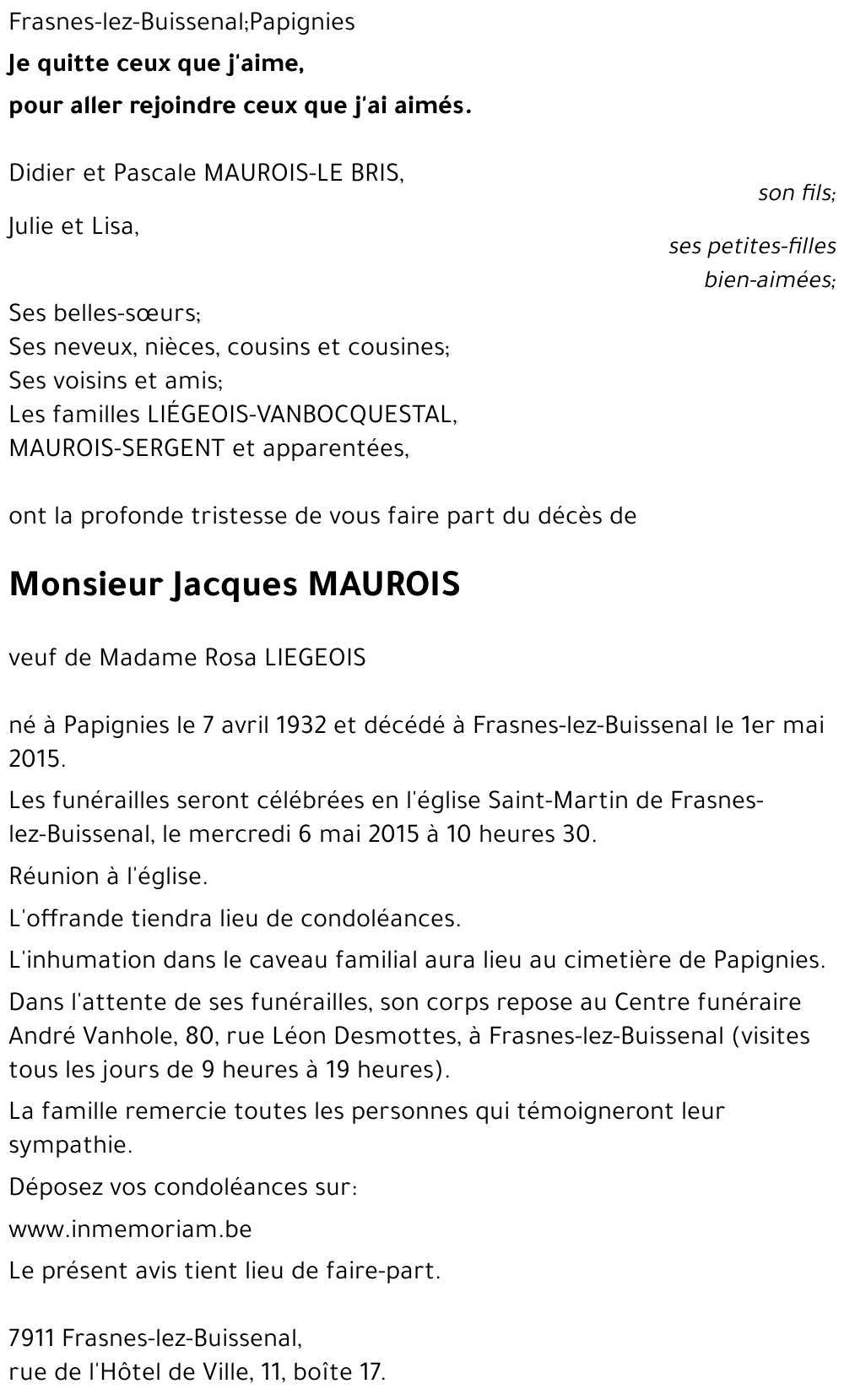 Jacques MAUROIS